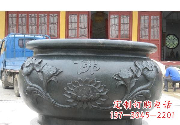 威海水缸寺庙铜雕 (2)