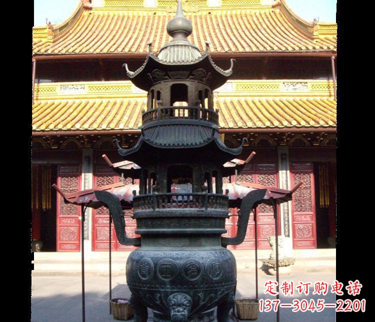 威海寺庙景观香炉铜雕