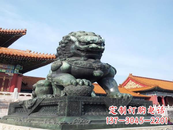 威海寺庙青铜狮子