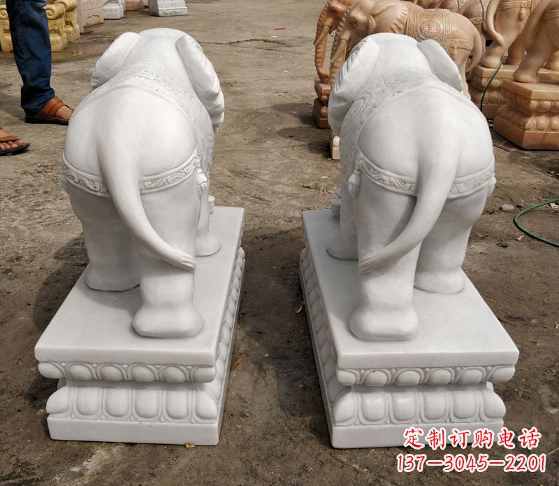 威海寺庙石雕大象
