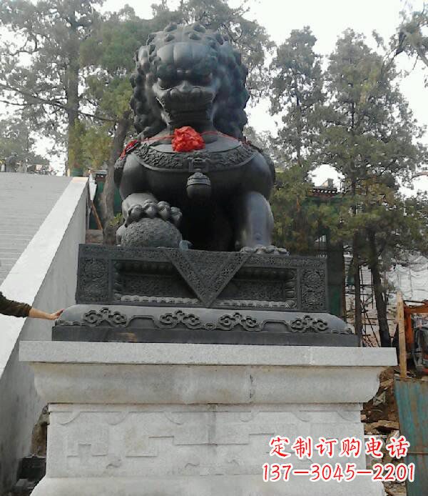 威海寺庙狮子铜狮子雕塑