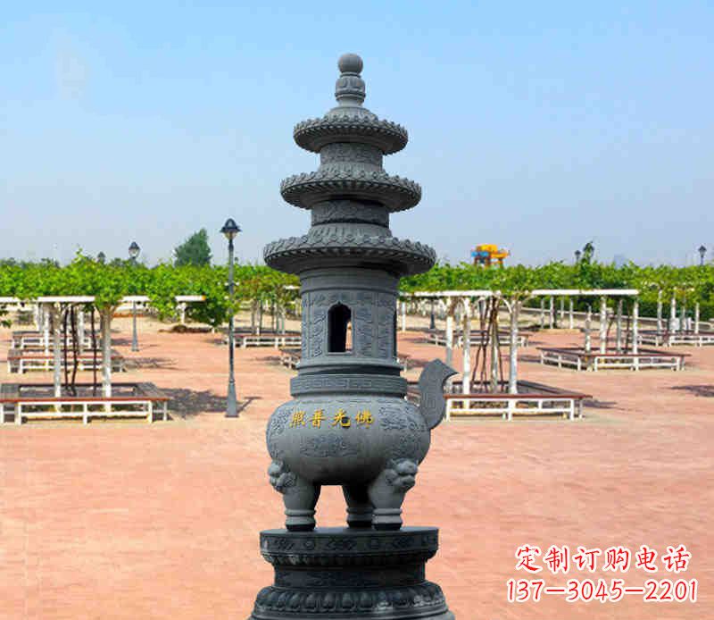 威海寺庙塔铜雕香炉