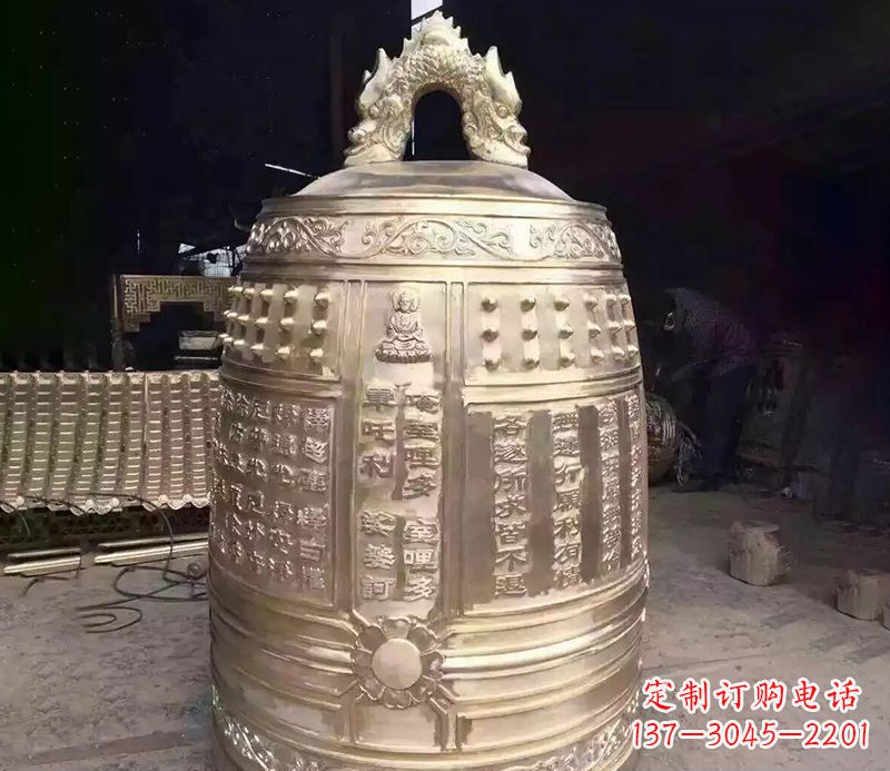 威海寺庙铜钟雕塑 (3)