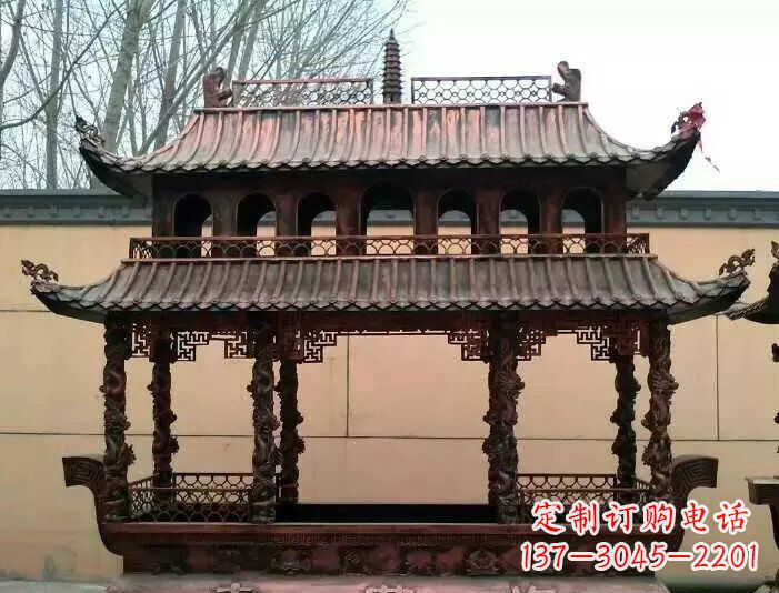威海寺庙香炉铜雕 (3)