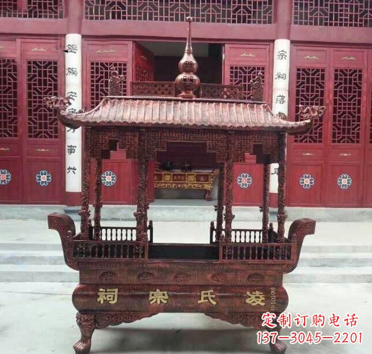 威海寺庙香炉铜雕