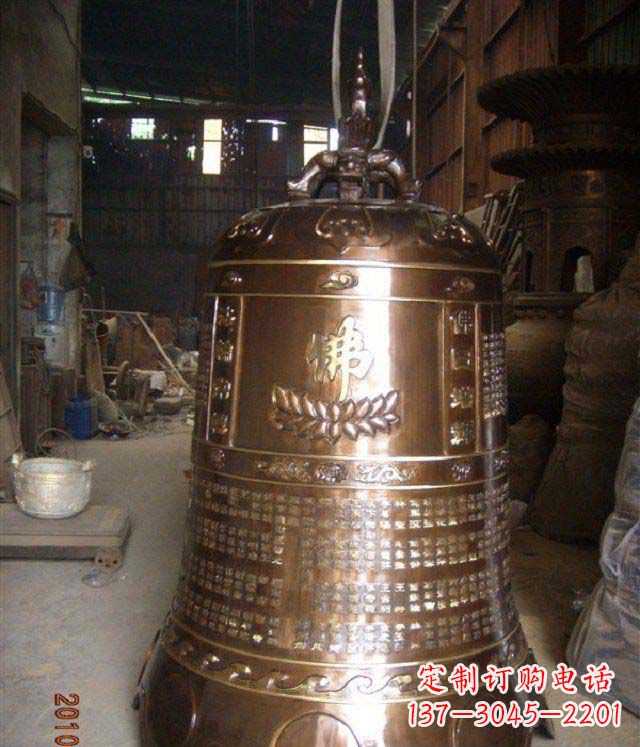 威海寺庙铸铜钟铜雕
