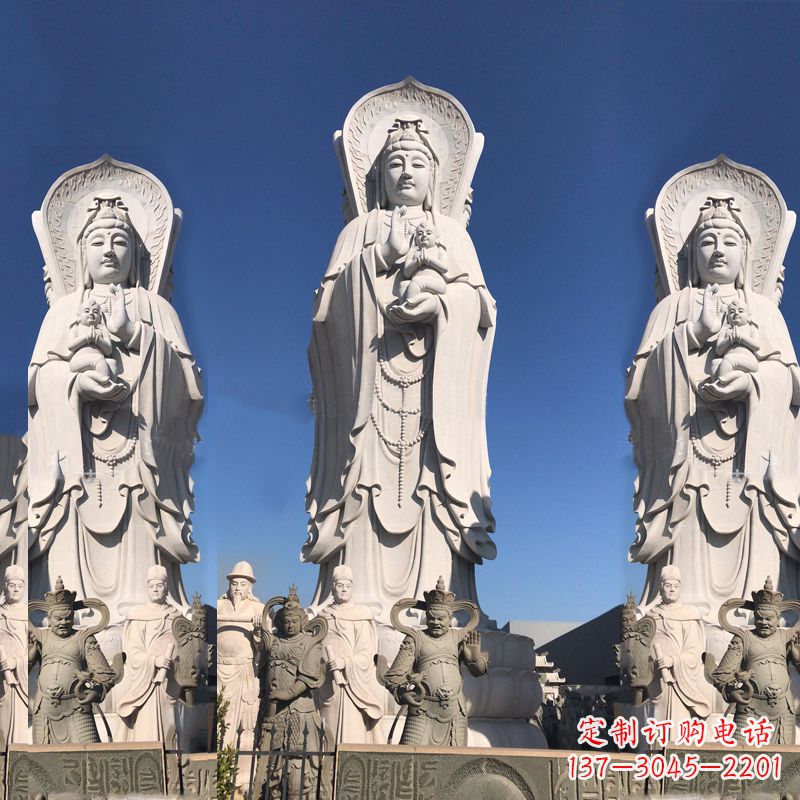 威海送子观音大型石雕塑