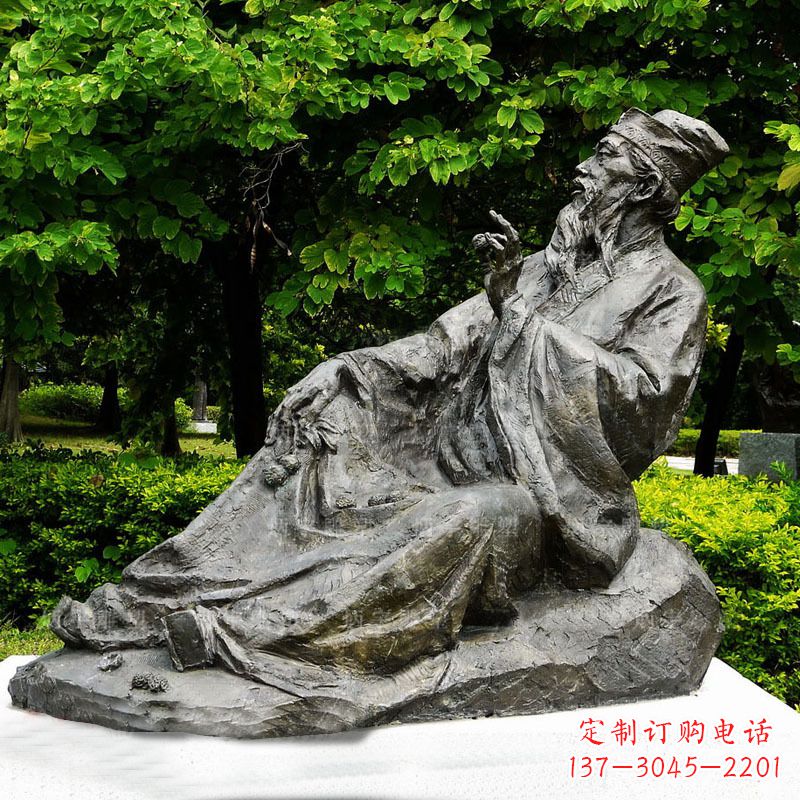 威海苏轼雕像古代历史名人北宋著名文学家书画家铜雕