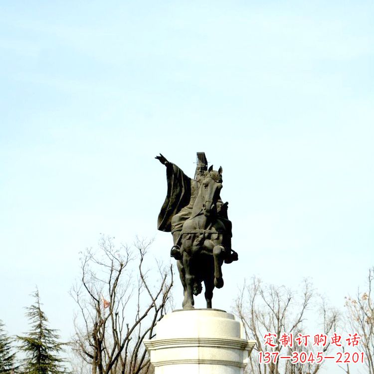 威海隋文帝杨坚铜雕塑像
