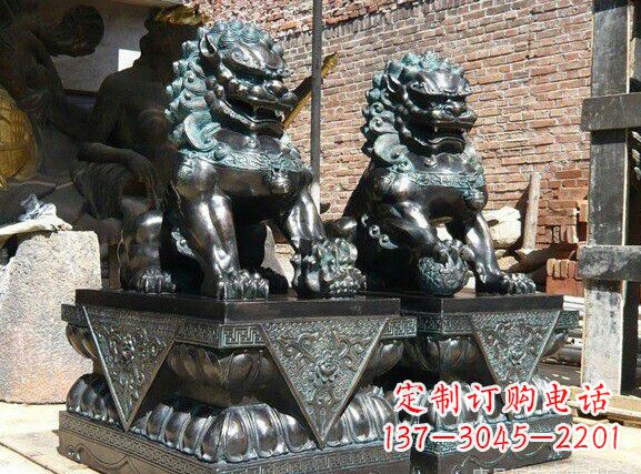 威海天安门狮子铜雕塑