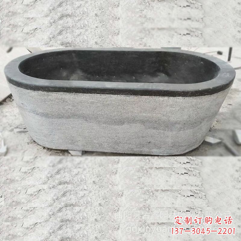 威海庭院养鱼石雕水槽