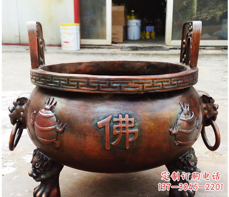 威海铜雕祠堂景观香炉