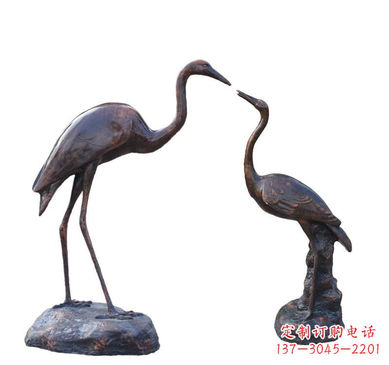 威海铜雕动物仙鹤