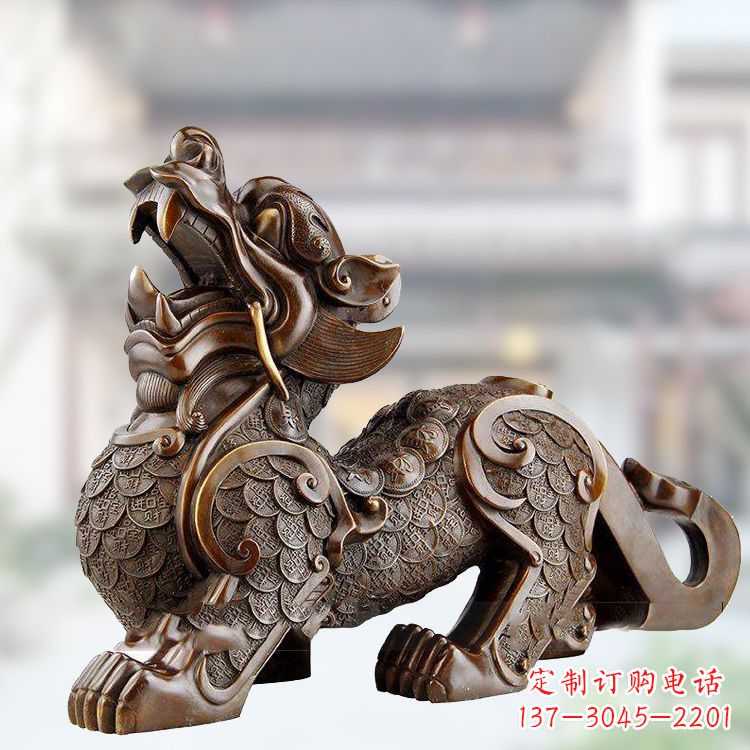 威海铜雕仿古辟邪貔貅