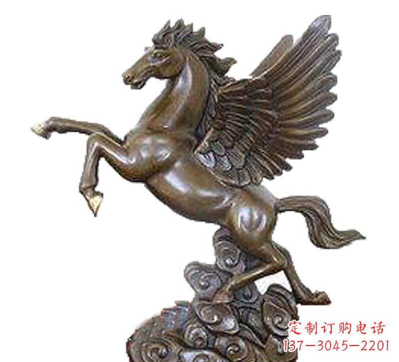 威海铜雕飞黄腾达飞马