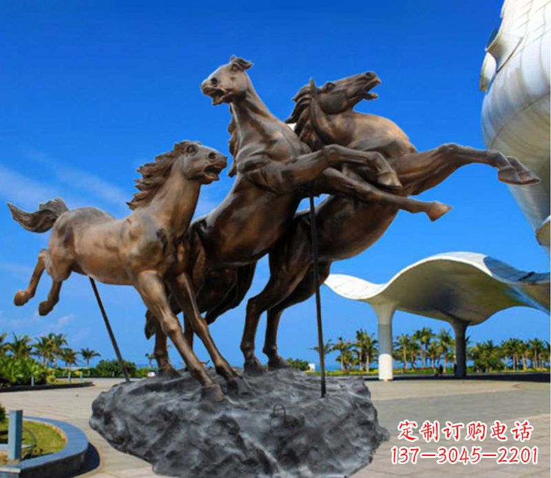 威海铜雕飞马广场动物雕塑