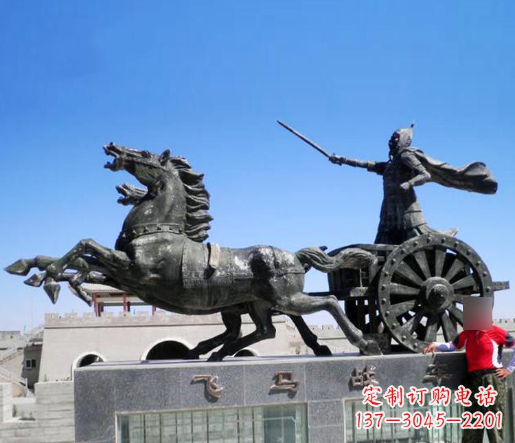 威海铜雕飞马战车
