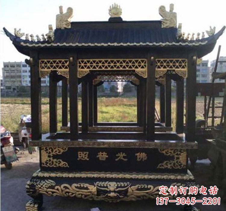 威海铜雕佛光普照香炉
