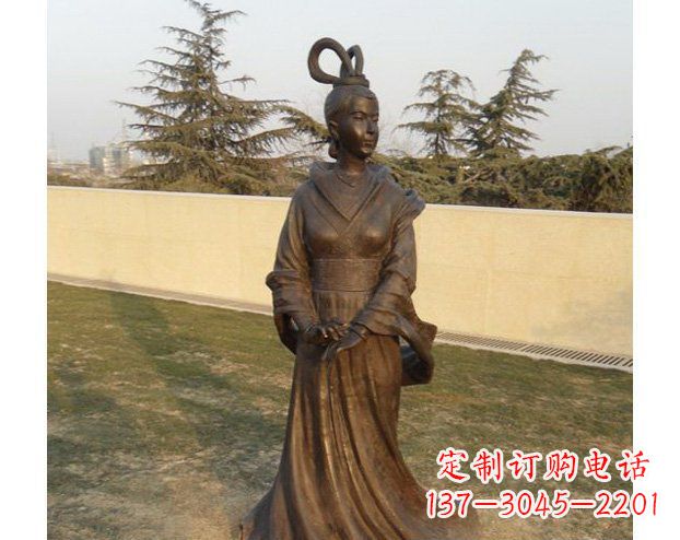 威海铜雕古代美女人物雕塑