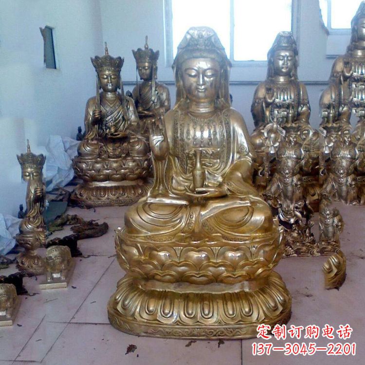 威海铜雕观音雕塑