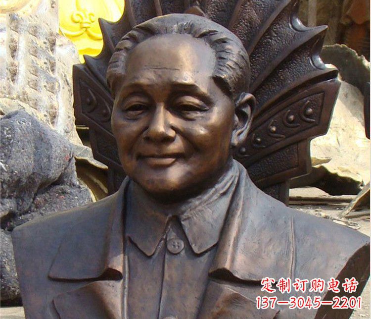 威海铜雕广场邓小平肖像雕塑