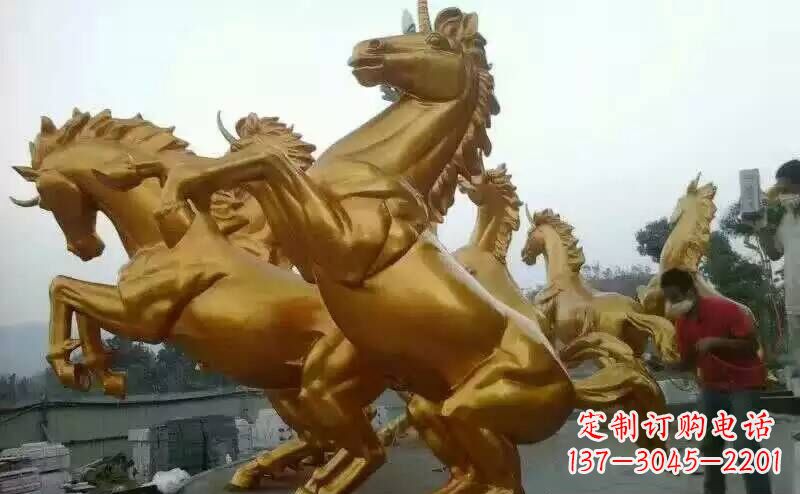 威海铜雕广场飞马雕塑