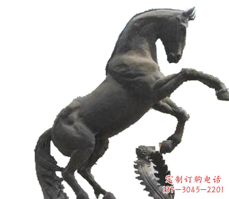 威海铜雕广场街道景观摆件动物马雕塑