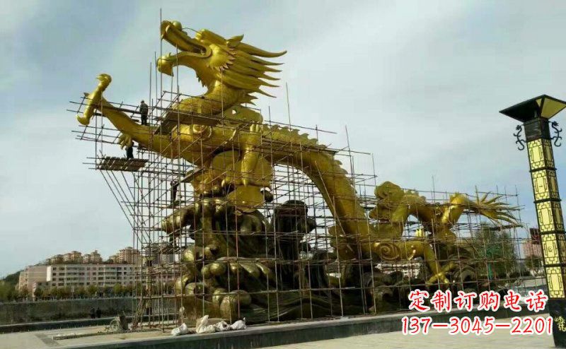 威海铜雕广场神龙景观摆件