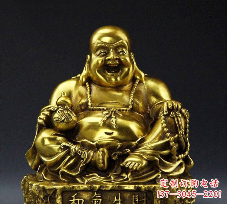 威海铜雕和气生财弥勒佛