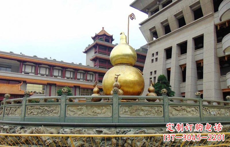 威海铜雕葫芦公园景观雕塑
