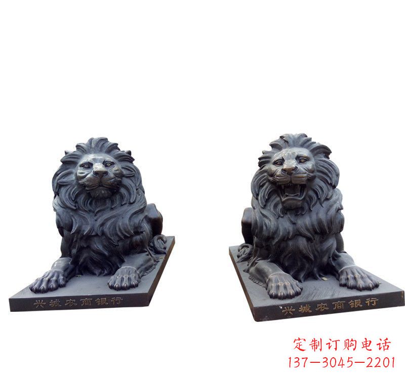 威海铜雕汇丰狮子 (2)