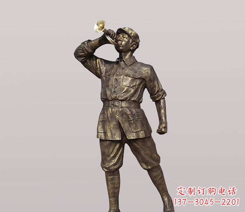 威海铜雕解放军战士