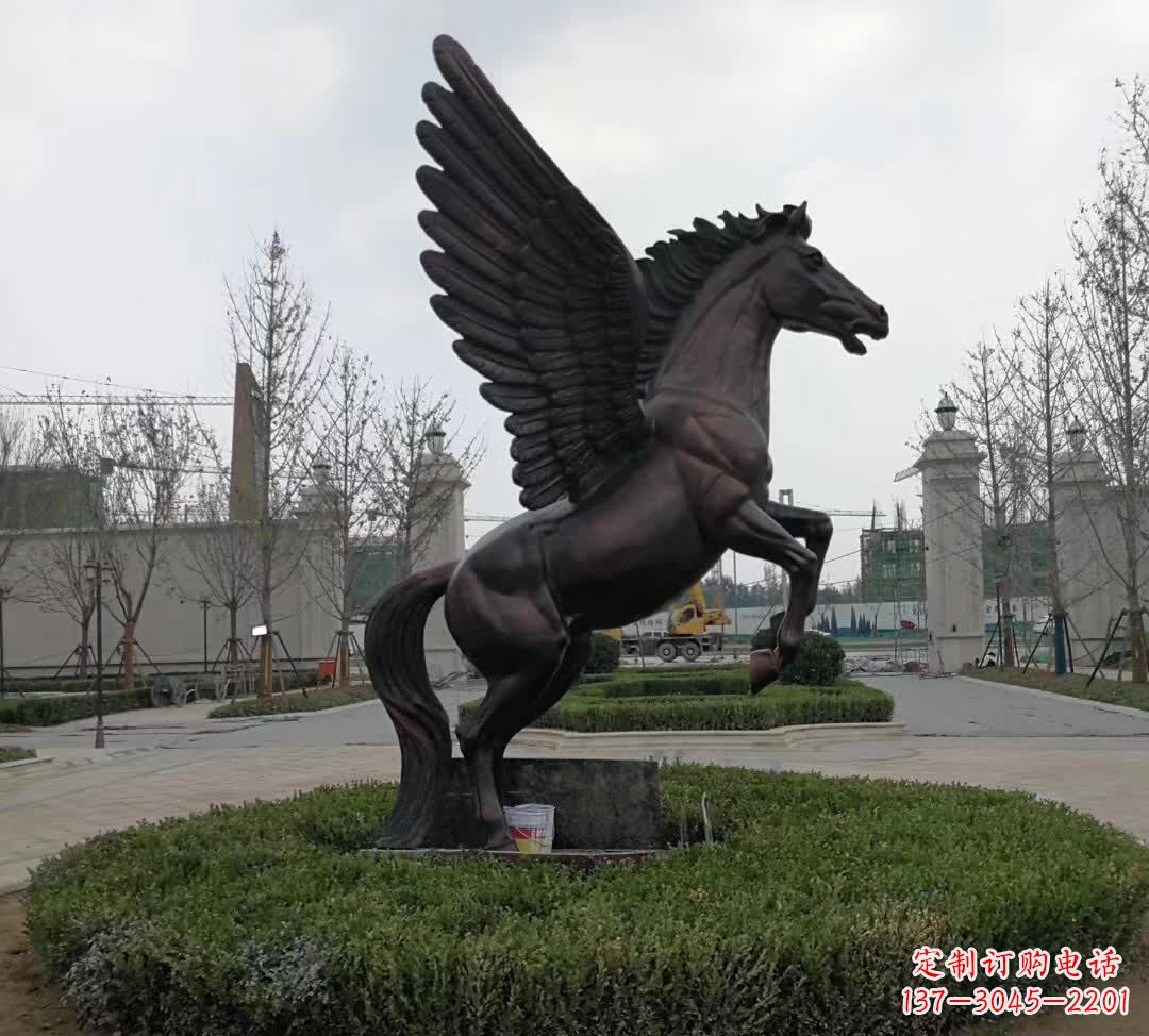 威海铜雕景观飞马