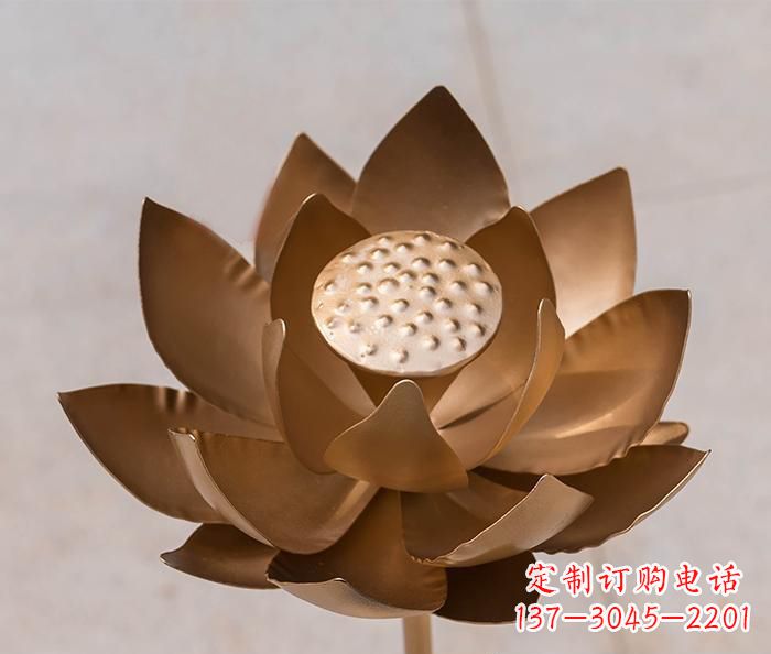 威海铜雕景观荷花