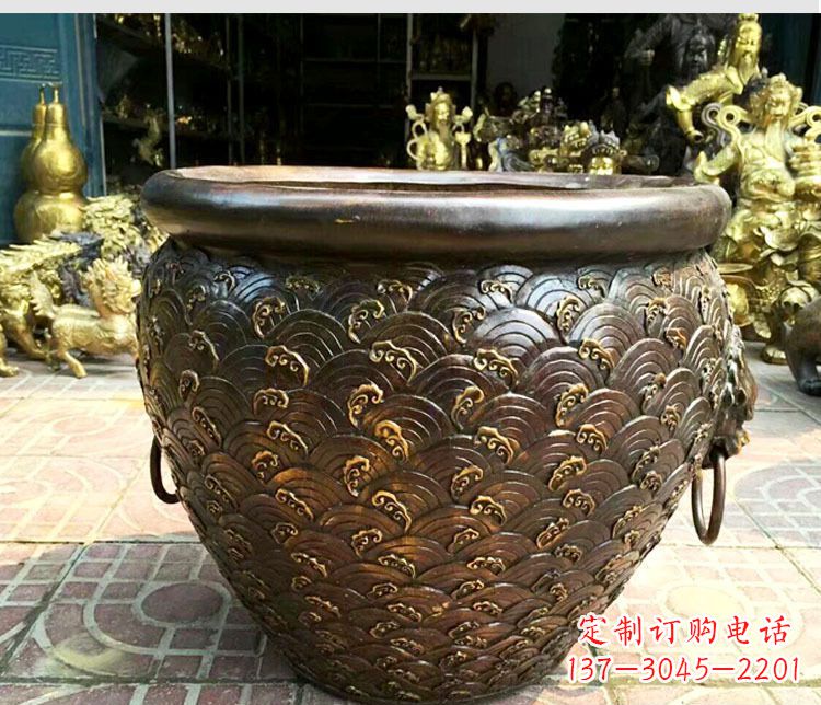 威海铜雕景观花盆