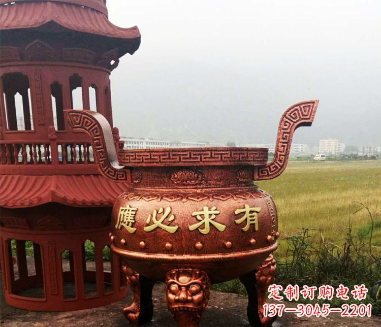 威海铜雕景观香炉