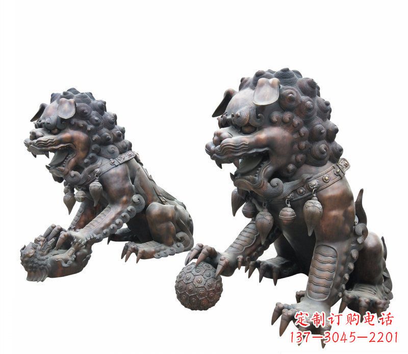 威海铜雕酒店镇宅招财麒麟雕塑