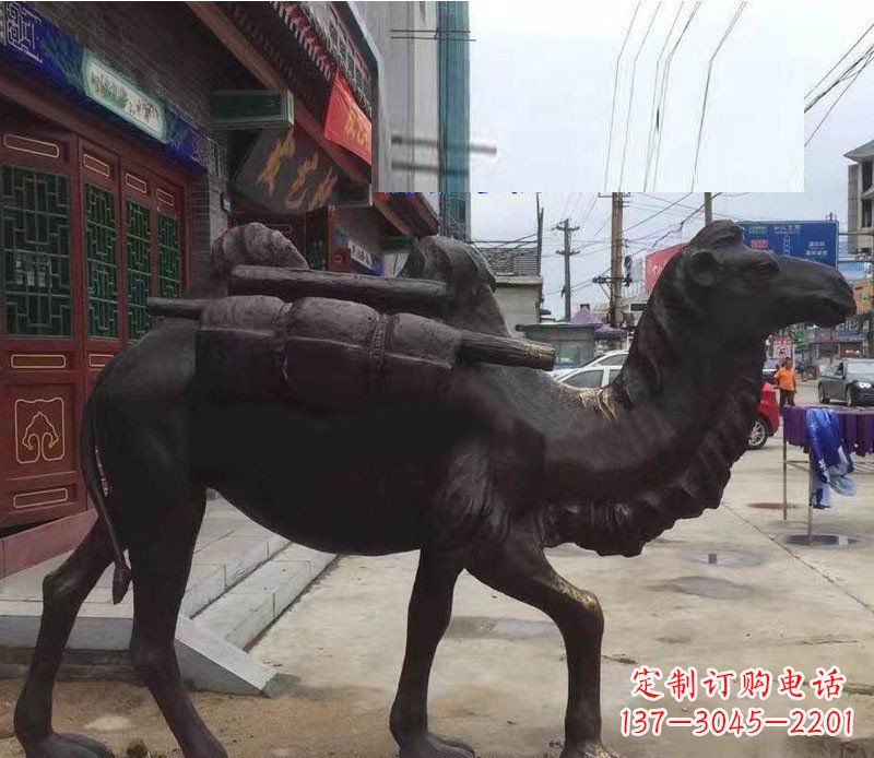 威海铜雕骆驼公园动物雕塑