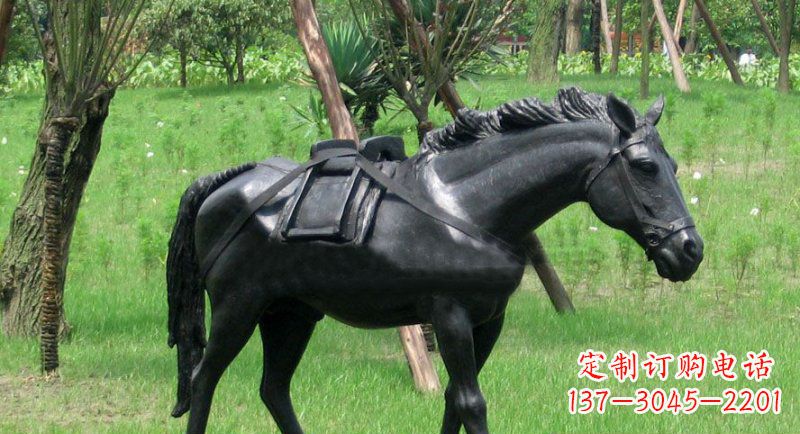威海铜雕马公园动物雕塑 (2)