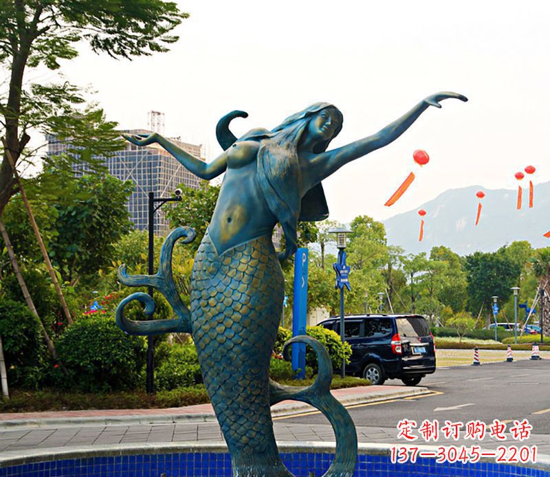 威海铜雕美人鱼