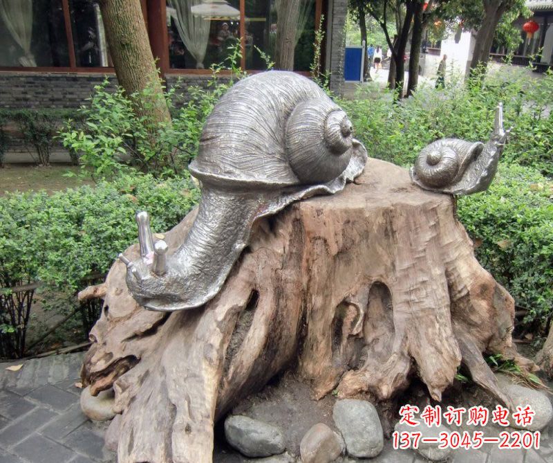 威海铜雕母子蜗牛