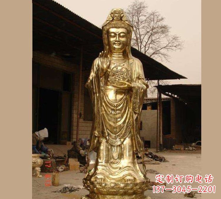 威海铜雕南海观音