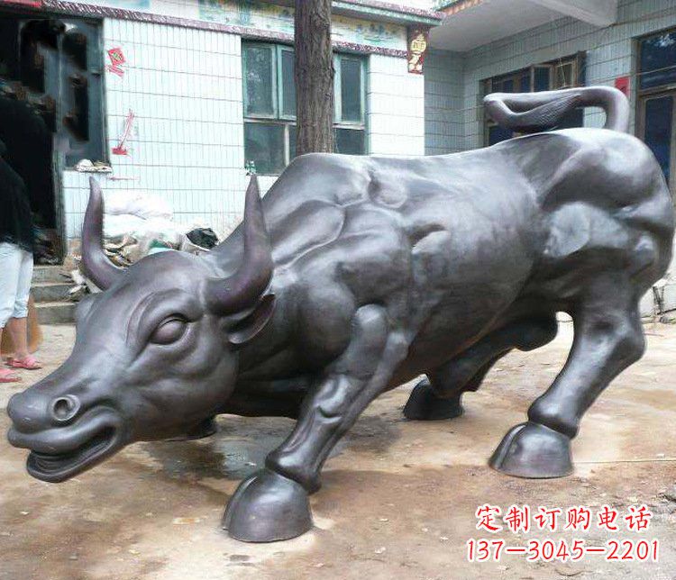 威海铜雕牛广场动物景观摆件 (3)