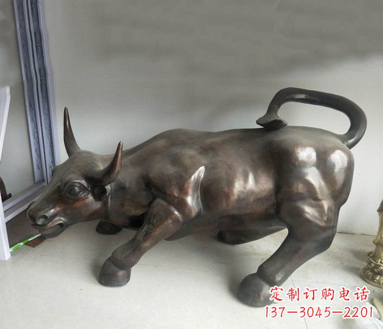 威海铜雕牛广场动物景观摆件