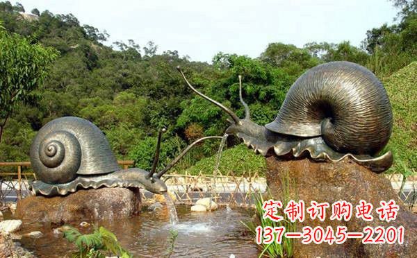 威海铜雕喷水蜗牛
