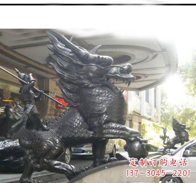 威海铜雕麒麟公司门口神兽雕塑