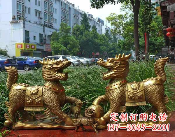 威海铜雕麒麟神兽