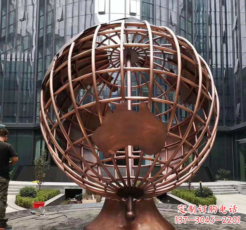 威海铜雕企业地球仪