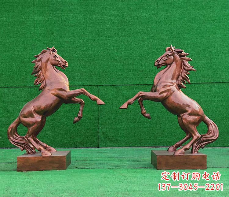 威海铜雕企业马到成功立马