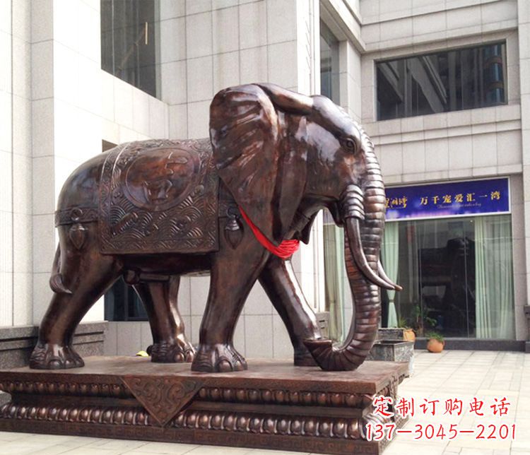 威海铜雕企业招财大象